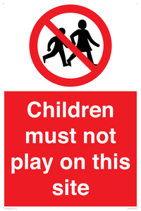 children must not play on this site